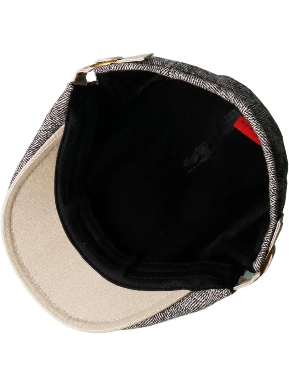 Stylish Men's Herringbone Tweed Newsboy Cap | Adjustable Cotton Ivy Hat
